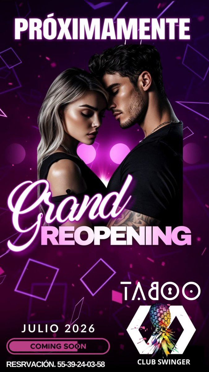 ClubSwTaboo's tweet photo. ‼️𝐏𝐑𝐎́𝐗𝐈𝐌𝐀𝐌𝐄𝐍𝐓𝐄‼️ https://t.co/iQhwfduyoq