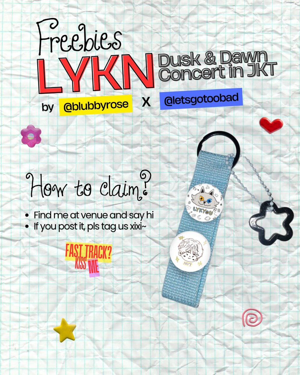 blubbyrose's tweet photo. — ★ LYKN Concert : Dusk and Dawn World In Jakarta freebies ★ — by @blubbyrose x @letsgotoobad

🗓️ : 11/07/2026
📍 : the kasablanka hall
⏱️ : tba  

— limited qty!!♡
— pls tag us!!♡
— more details on pict
see u at the venue!!♡

#LYKNDuskAndDawnxJakarta 
#LYKN https://t.co/eESxr1hb8p