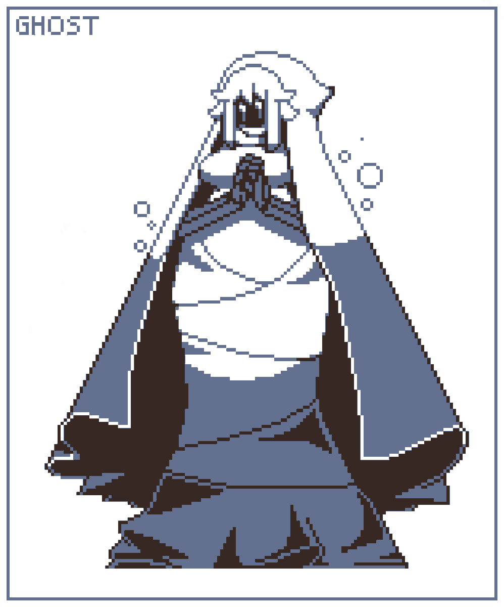 The one Living in death👻 Her true form lies within. #ドット絵