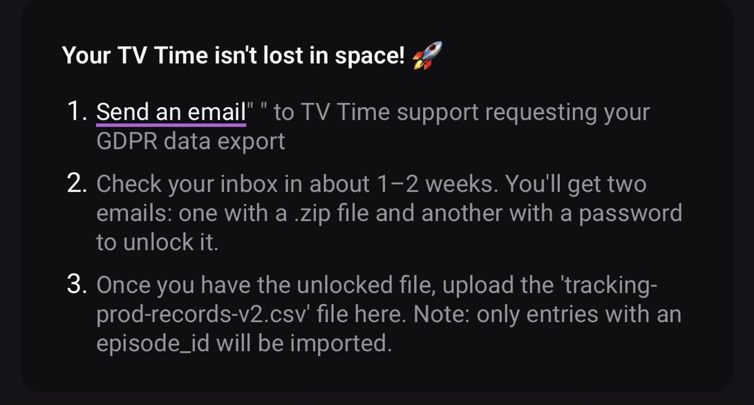 netto_09's tweet photo. @swancorp @SerieManiacos Depois que receber o arquivo do TV Time, vai nas configurações do Trakt pelo site em "Data" e faz a importação. https://t.co/02BkHIQGAC