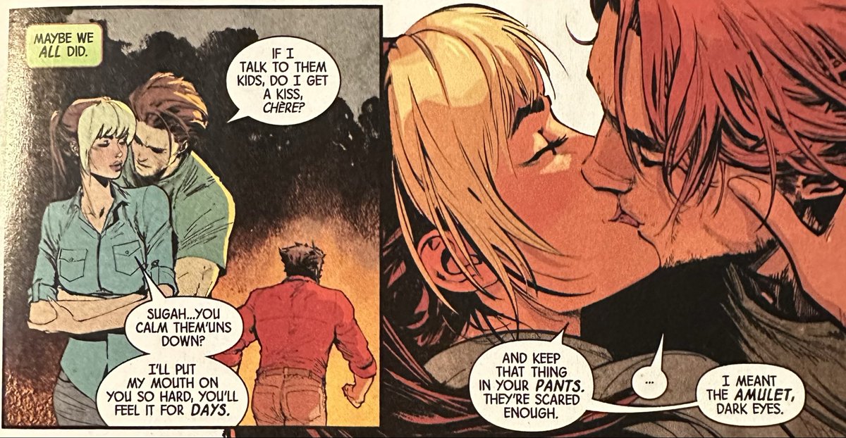 kaebear89's tweet photo. Rogue and Gambit are literally the poster children for happy and healthy couple in Marvel rn https://t.co/TeW3lH8gpk