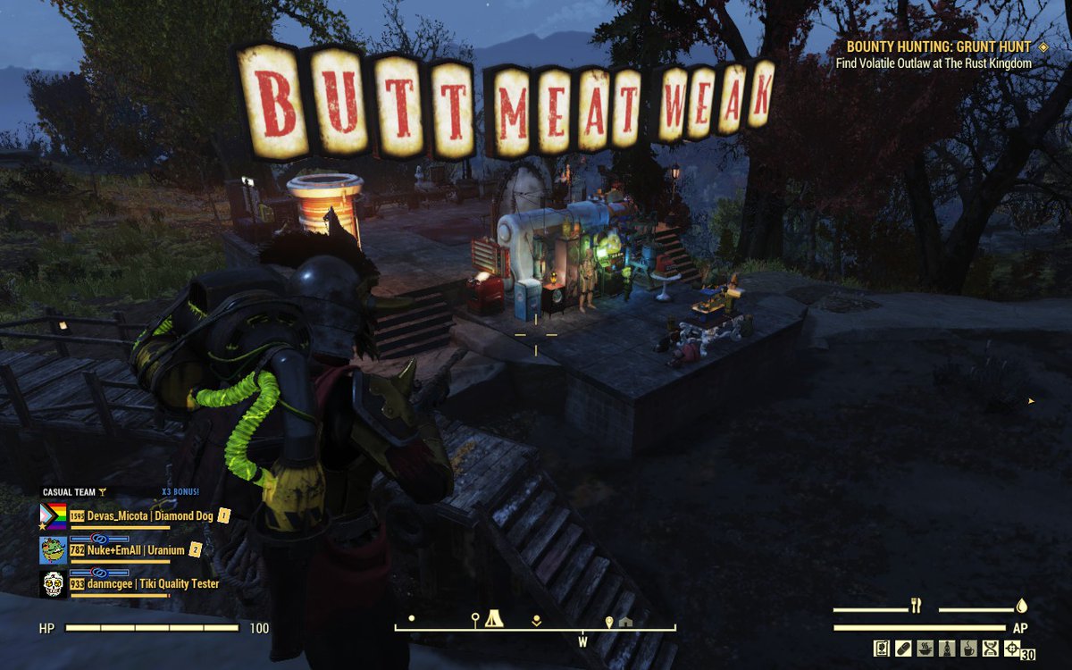 Pastriarchyest's tweet photo. Not my C.A.M.P but I mean, it makes the best Ass Jerky.
๐คท๐ฝโโ๏ธ๐ฅ
#MeatWeek #GrahmsMeatCook #Fallout76 #ButtMeat https://t.co/1KLTbOIyBZ
