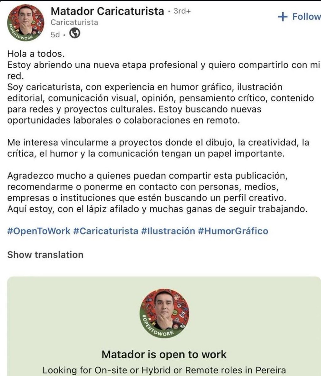 darango_htx's tweet photo. Ahora al desempleo le llaman “nueva etapa profesional”. 

Cuatro años viviendo como sicario digital pagado con los impuestos de los colombianos.

Espero que esta rata aguante hambre, pierda lo poco que tiene y termine viviendo debajo de un puente. https://t.co/dmGwAfCwAS