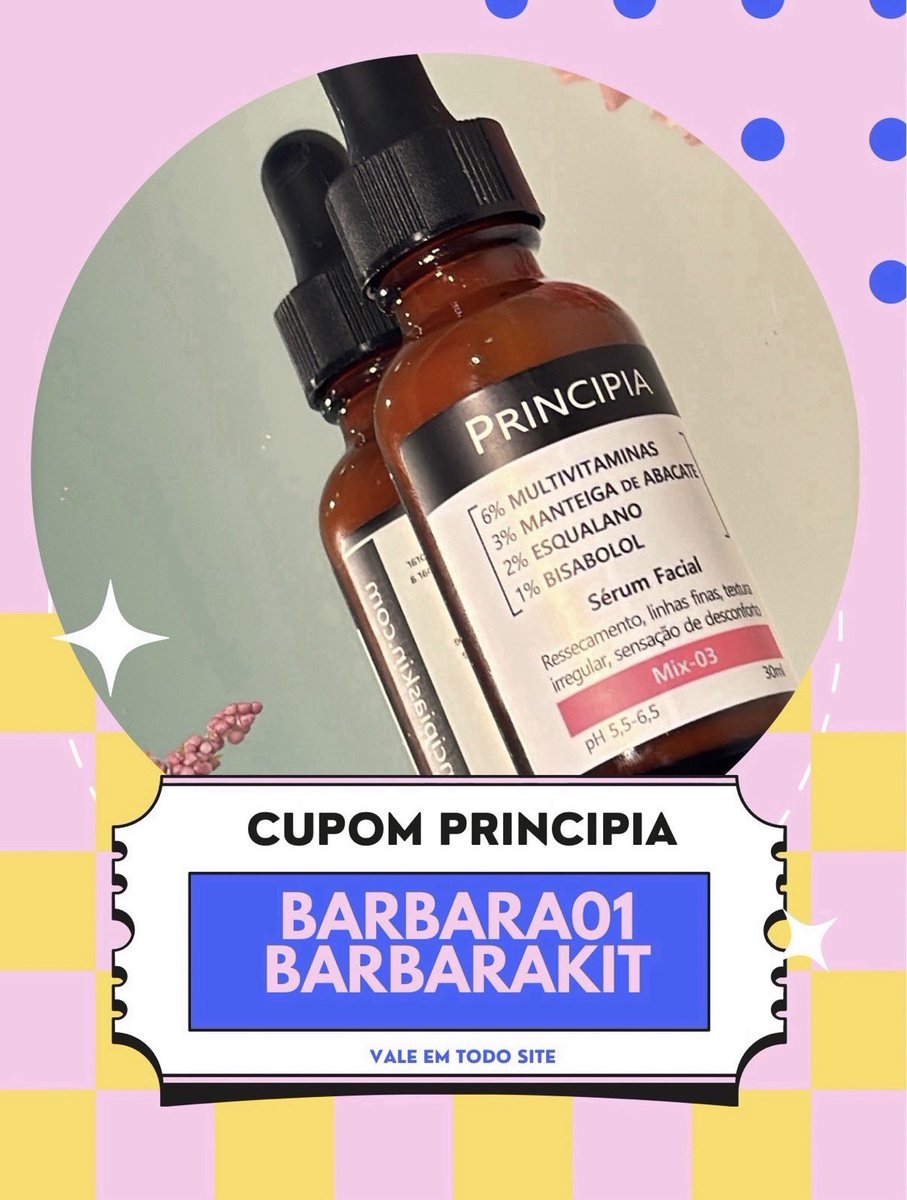 cupom_da_ba's tweet photo. Cupom Principia 2026: BARBARA01 ou BARBARAKIT 🖤
Use o cupom para desconto exclusivo na Principia!
➡️ BARBARA01 (Acima de 2 produtos)
➡️ BARBARAKIT (Kits com 3+ produtos)
Código ativo e verificado em 2026 para todo Site.
#principia #cupomprincipia https://t.co/5BCLfEQQly