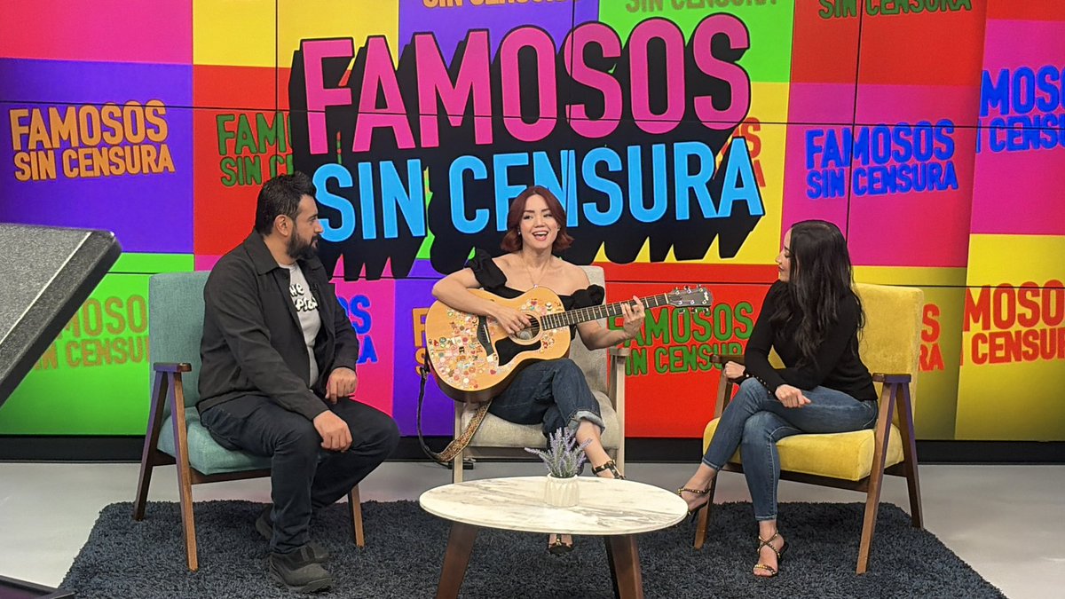 SokolProd's tweet photo. Imágenes de @Dalumusica esta tarde en el programa de TV “Famosos sin censura” del canal UNIFE con @rolandocines y #BelindaUrias … https://t.co/pZJa173XPW