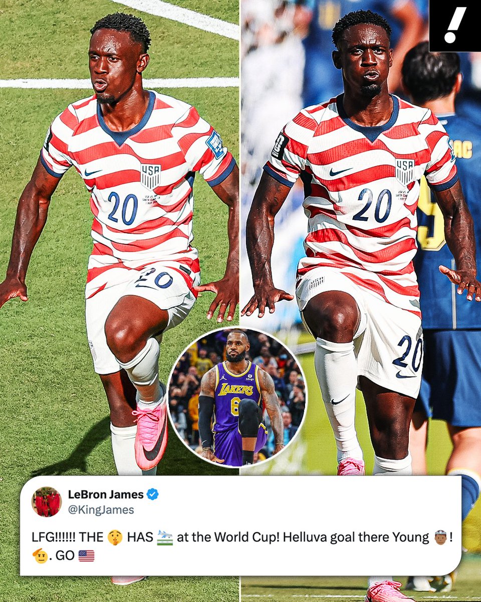 YahooSports's tweet photo. "The Silencer has landed at the World Cup" 😤 

King James has spoken 🤫 https://t.co/Q3UBNPPOxa