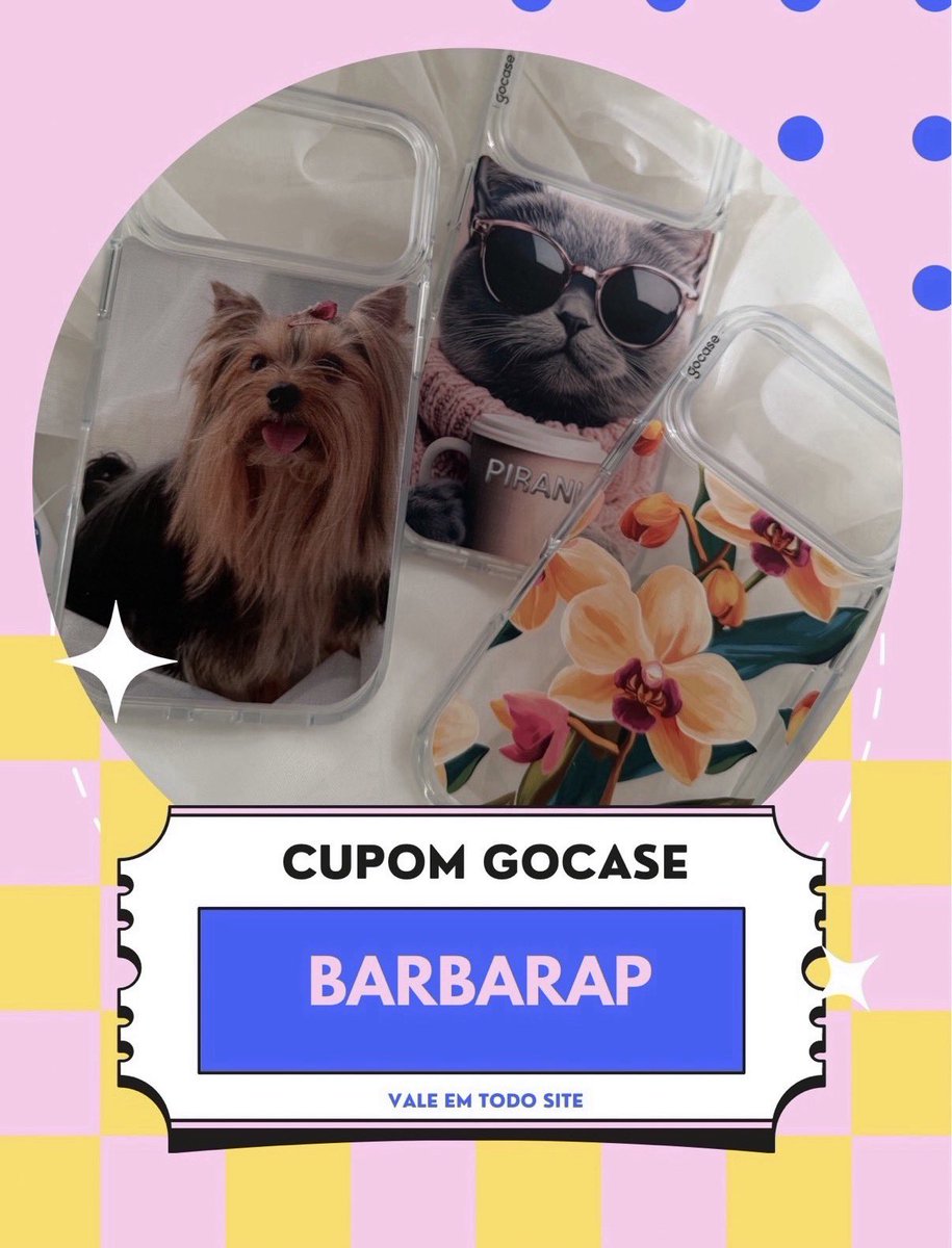 cupom_da_ba's tweet photo. Cupom Gocase Ativo 2026: Use o código BARBARAP ⭐️
✅ Cupom Gocase: BARBARAP
Aproveite o melhor cupom de desconto Gocase em 2026! Use o código de influenciadora BARBARAP para garantir descontos exclusivos em todo o site oficial
#gocase #cupomgocase #personalizados #bolsatote https://t.co/XZVUx32TnU