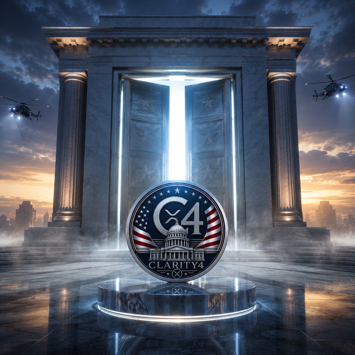 ClarityFour's tweet photo. CLARITY4 token comes July 2nd. 🇺🇸

Be ready for the floodgates to open. 🌊 https://t.co/K7ZRM6YYgd
