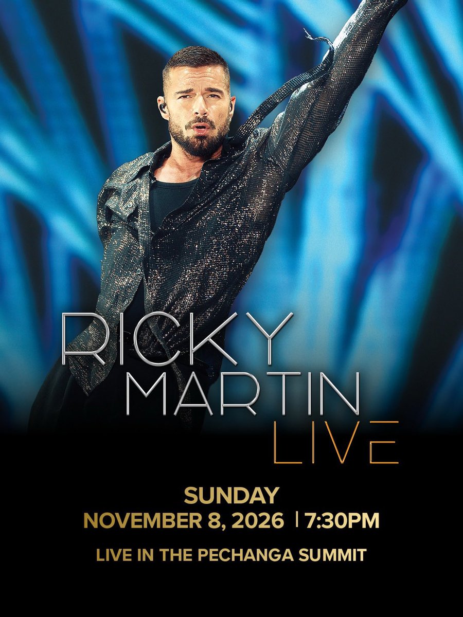 RMwebteam's tweet photo. FAMILYYYYYY! 🇺🇸 two more nights just got real!

🗓️ NOVEMBER 6
📍 Lincoln, California
🎤 Thunder Valley Casino Resort

🗓️ NOVEMBER 8
📍 Temecula, California
🎤 Pechanga Resort Casino - The Summit

🎫 Tickets ON SALEEEEE NOW! Link in our bio 🔗✨
#RickyMartinLive2026 https://t.co/RbLZfrhSUA