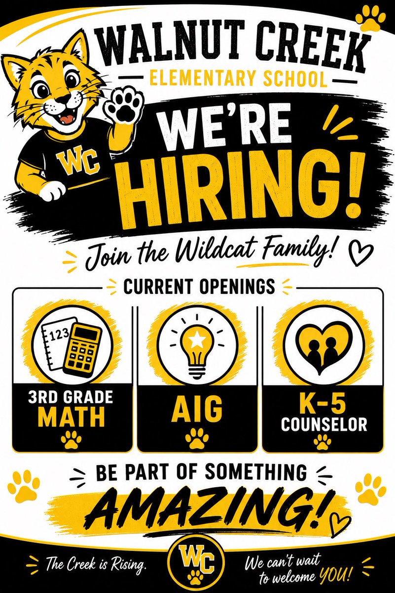 WalnutCreekES's tweet photo. We’re Hiring! https://t.co/HlhDgA5q5U