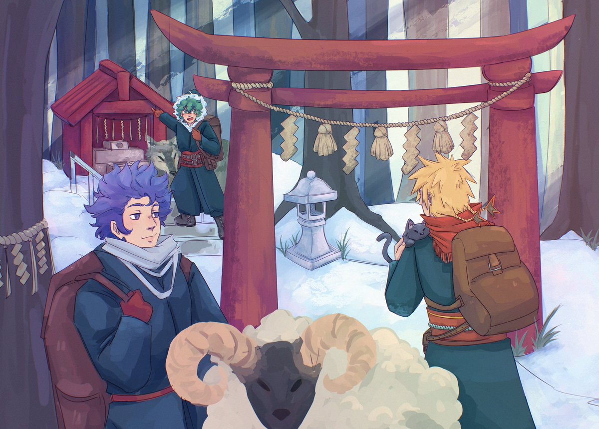 KitteaCloud's tweet photo. AAAAH I CAN FINALLY SHARE THIS BUT!!! My piece for the shbkdk zine!! Ill post a link to it below but I've been so excited to share this 👉👈 #BNHA #mha #bakugou #deku #shinsou #shbkdk #bkdk #bakugoukatsuki #izuku https://t.co/WkZhLemjfI