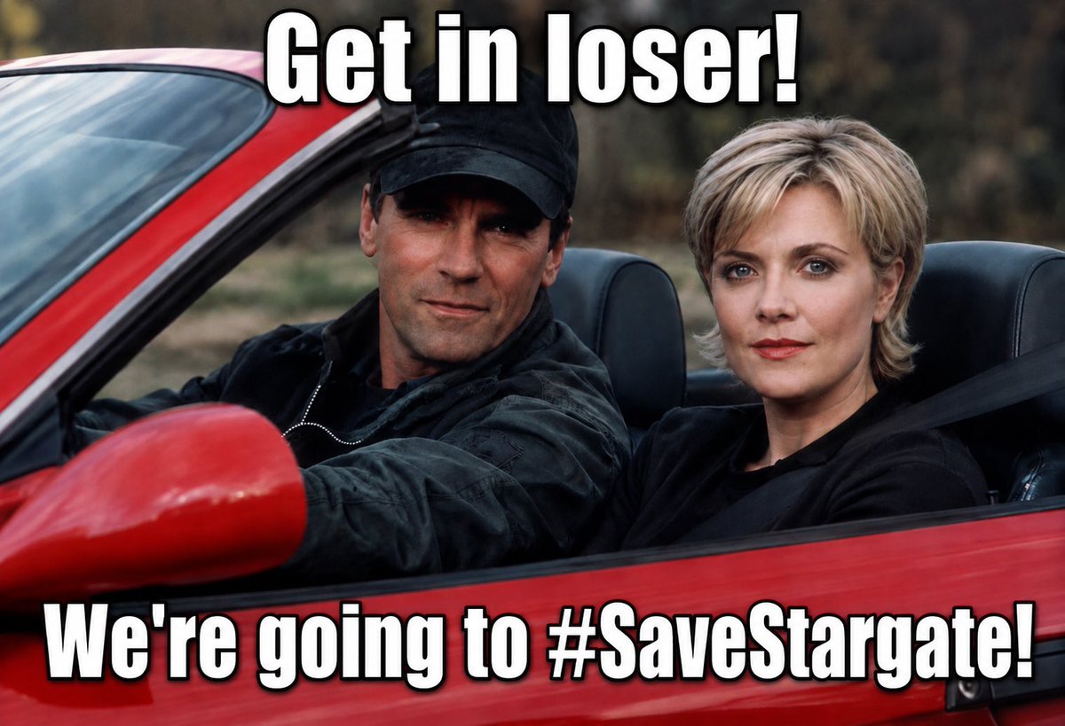 m_rosenbloom28's tweet photo. Are you listening @AmazonMGMStudio? We want @martingero’s Stargate show!!! 

#SaveStargate #Stargate #ScienceFiction #SciFiAdventure #SciFiTV #SciFi #RichardDeanAnderson #AmandaTapping #JackOneill #SamanthaCarter https://t.co/jTx28N403H