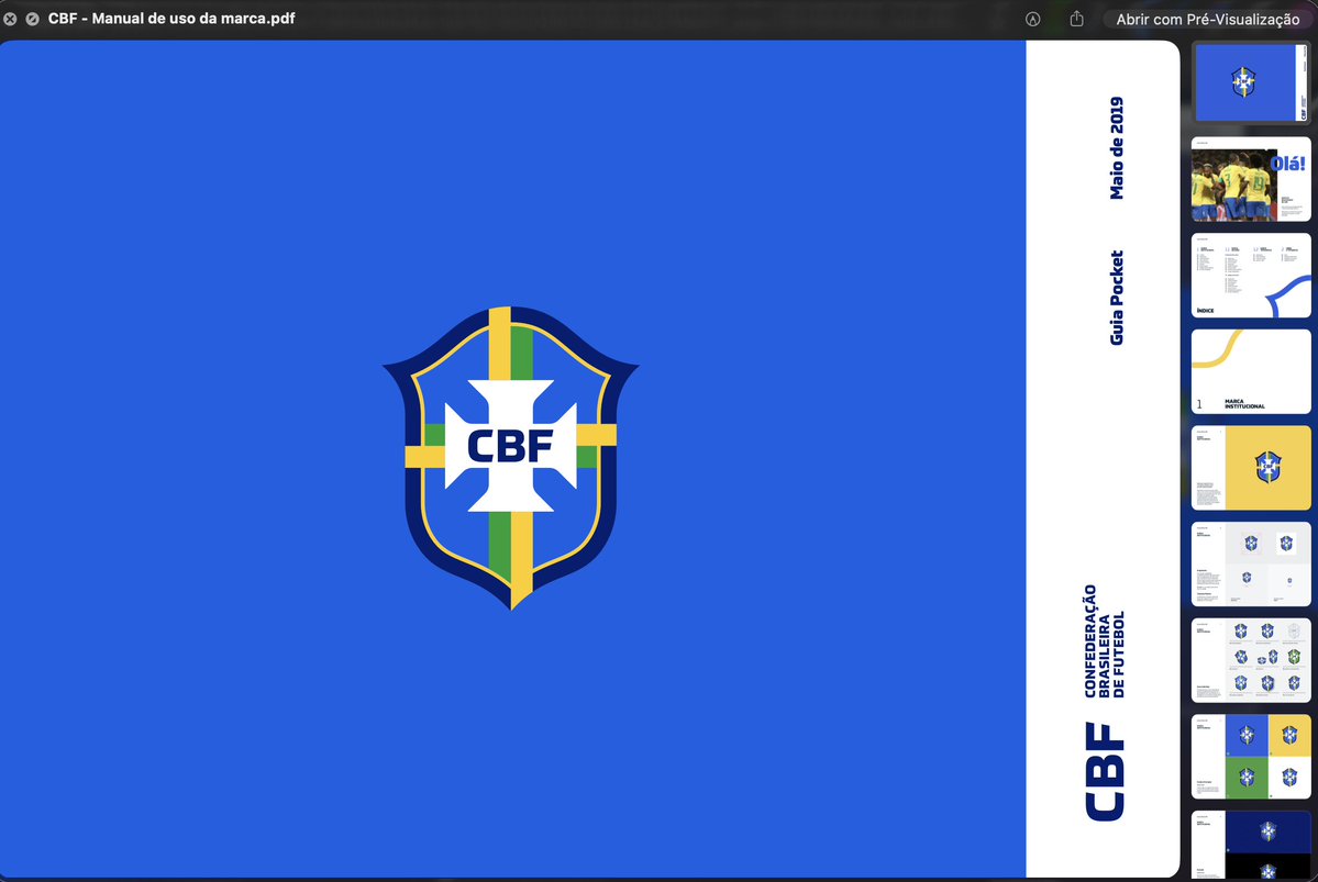 designdelvaux's tweet photo. maluco simplesmente soltou o manual de marca da CBF e foi embora https://t.co/tnl4OQcydb