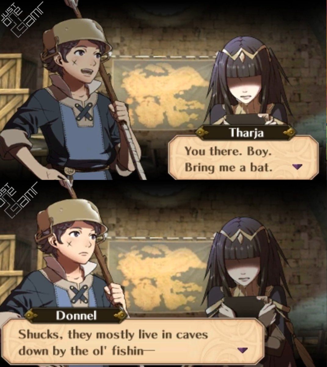 MagicMayro's tweet photo. This is literally what the start of the Donnel and Tharja support feels like https://t.co/yWNRw5Pyau