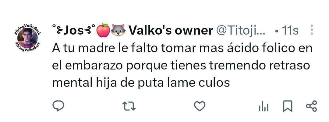 Titoji451's tweet photo. @myluspace Yo siento la funa encima por parte de una china porque la ofendí pq le dijo violador a Valko JAJAJAJA UPSIS https://t.co/e6gz02xD2f