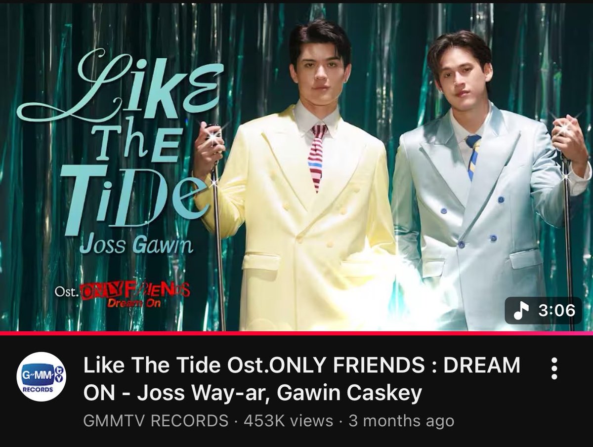Ayyrs75's tweet photo. JG Fam❤️ We all crossed 453k views on #LikeTheTideMV 
#JossGawin 

We need 47k views to reach 500k.

Let’s keep streaming this masterpiece everyone🫶🏻 let’s hit 1M soon.

#จอสกวิน