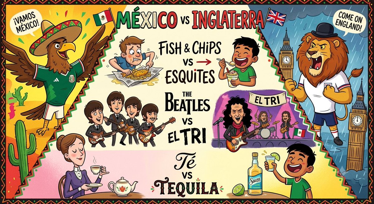InsanoCheems's tweet photo. 🔥#México🇲🇽 contra #Inglaterra 🏴󠁧󠁢󠁥󠁮󠁧󠁿 🔥
  #OctavosDeFinal 
#FIFAWorldCup #mundialdefútbol2026 https://t.co/UeihM62l6x