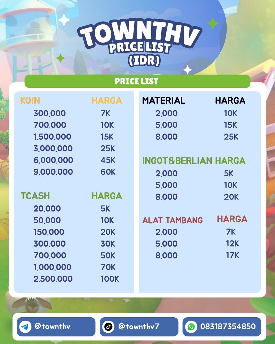 7Hayirtif's tweet photo. Open top up township. Testi bisa cek pinned yaa🥰

#zonauang #zonajajan https://t.co/WPvyqX0v1S