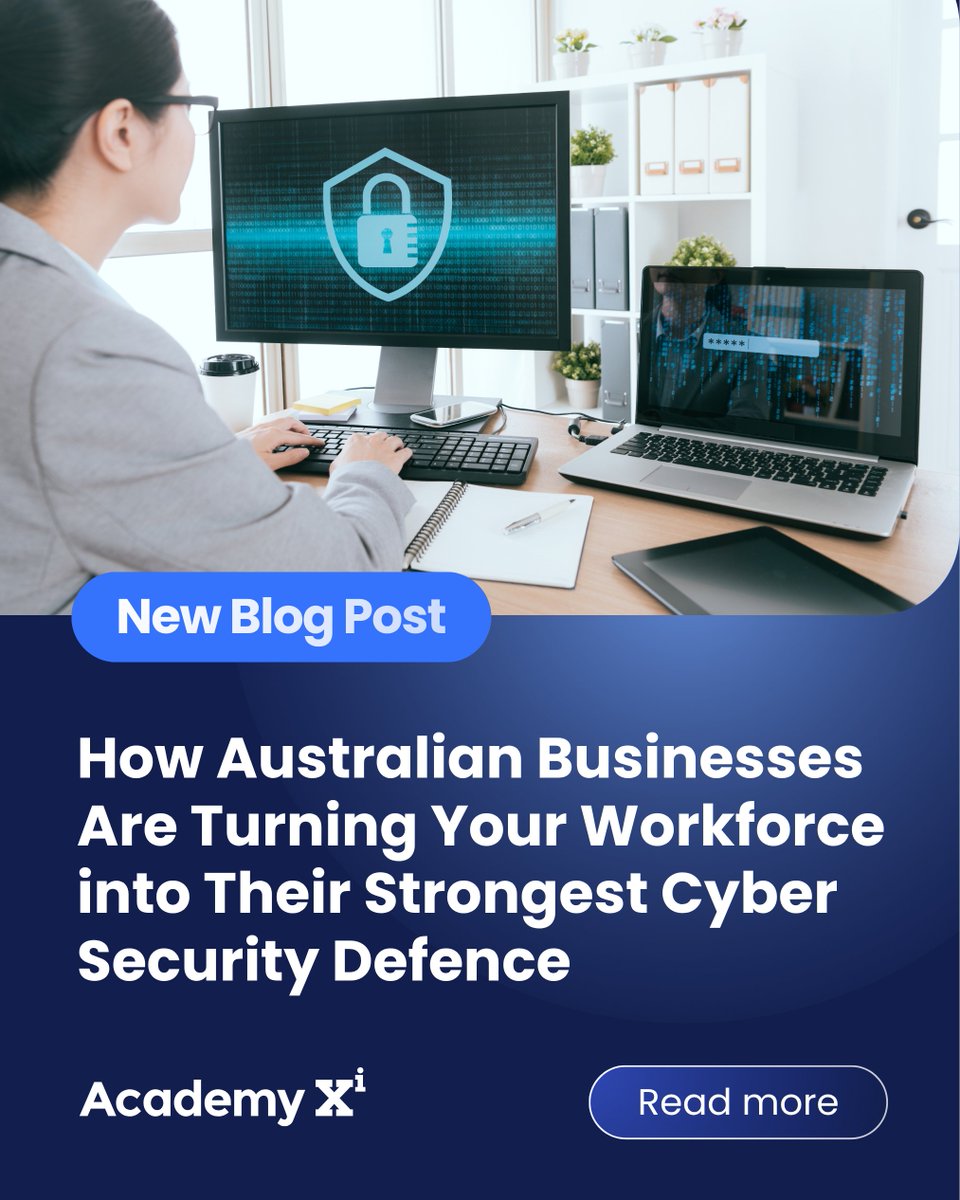 academyxi's tweet photo. Your workforce is either your biggest cyber risk or your strongest defence.

The difference? Capability. 🔒

In our blog, we explore how organisations can build a "human firewall" by embedding secure behaviours into everyday work.

👉 https://t.co/sNVoSkZa1M https://t.co/661IuPZZRn
