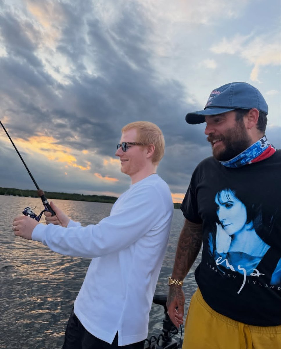 jbellionnation's tweet photo. JON BELLION AND ED SHEERAN BEING FRIENDS AND FISHING TOGETHER WASN'T IN MY 2026 BINGO https://t.co/fHPzJ4VRow