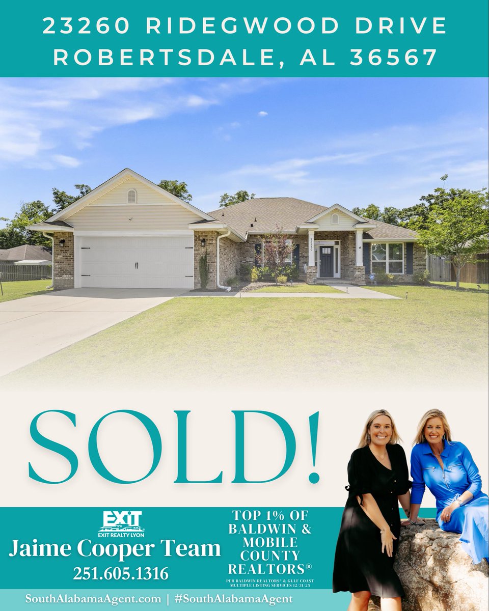 JaimeLyonCooper's tweet photo. Summer is here and so is selling season! Call the Jaime Cooper Team 251-605-1316 to start the process of selling your home!🌞

#Realtor #SouthAlabamaAgent #robertsdalealabama #sold #closed 

🔗https://t.co/Myqh7RgxYm https://t.co/JXu6BzMbfb