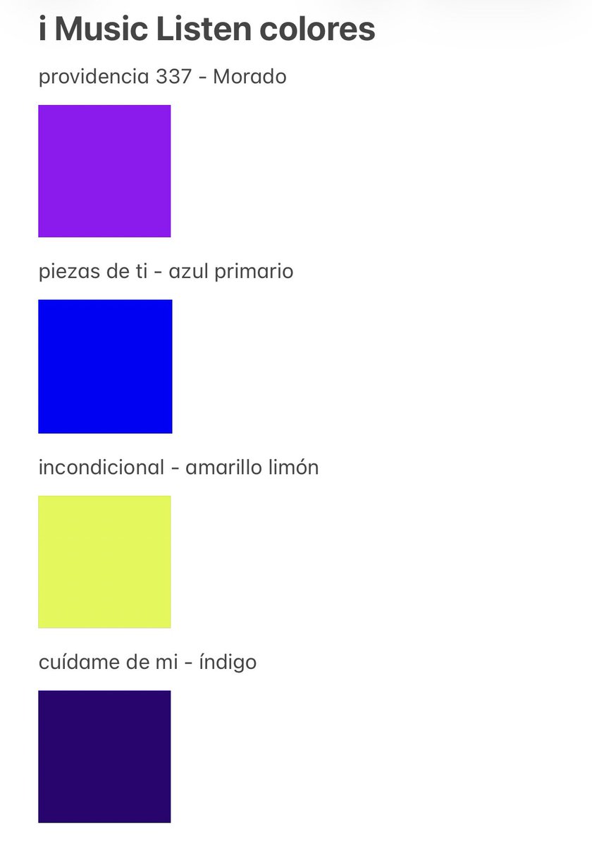 untouchedXOXO's tweet photo. Colores que creo que son las canciones de i Music Listen según mi criterio @izatkmmm https://t.co/Z3L2DNAW2p