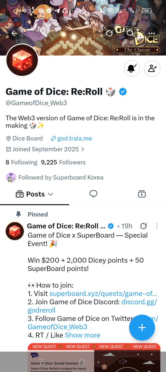 gailleez's tweet photo. @GameofDice_Web3 Done all the tasks https://t.co/jdNAT6tbIS