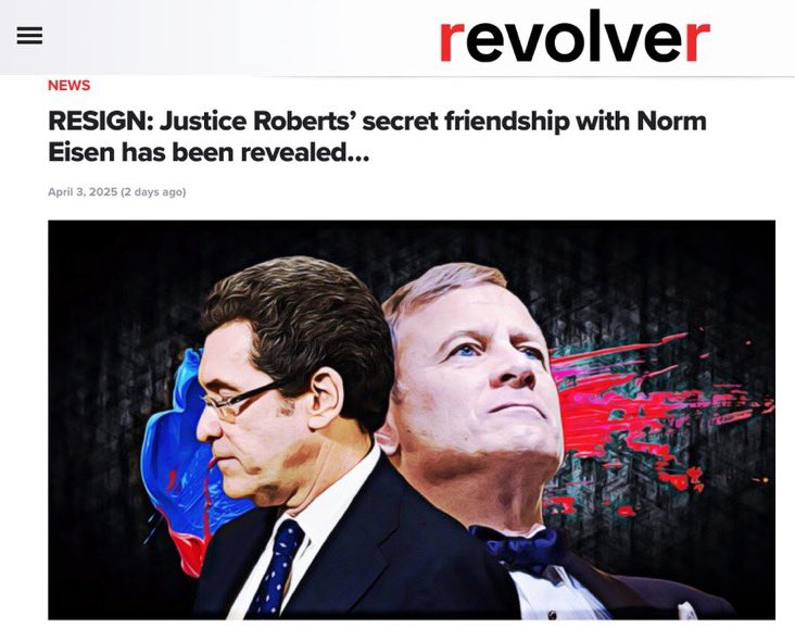 MwAw1956's tweet photo. @FloppingAces The close friendship John Roberts has with the radical leftist attorney Norm Eisen certainly seems to call a lot of the decisions Roberts makes into question! https://t.co/X1wtBNjcwg