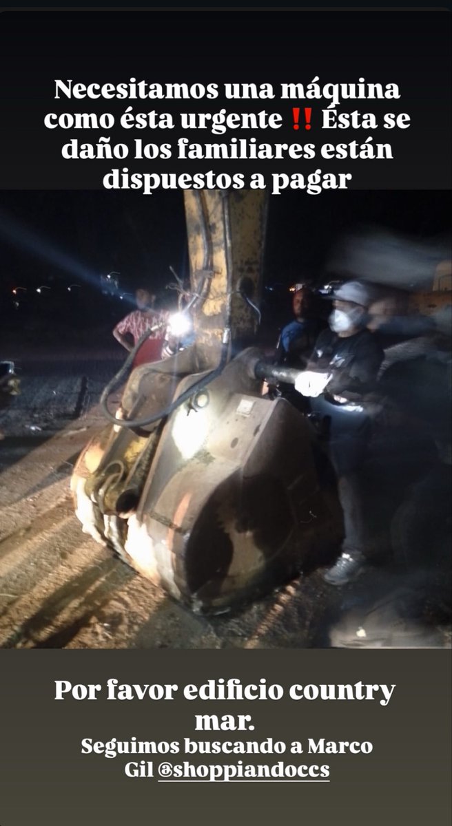 lalcedo's tweet photo. Estamos desesperados en plena emergencia 🆘!! Se daño la maquinaria pesada que está realizando las búsqueda y rescate  de los desaparecidos con vida en el Edif Country Mar en Zona de Tanaguarena, Caribe.Mi sobrino Marco Antonio Gil Triana sigue atrapado ahí. C.I 16.682.546 https://t.co/Q1ZzpHBWhz