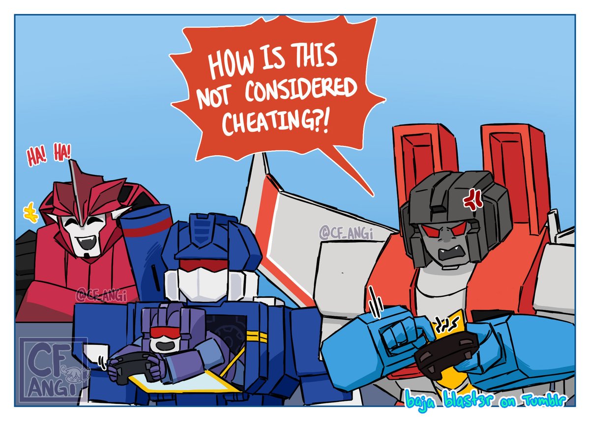 cfangi_art's tweet photo. No fair 👾🎮

#Transformers #maccadam #knockout #soundwave #starscream https://t.co/6801e9s8Of