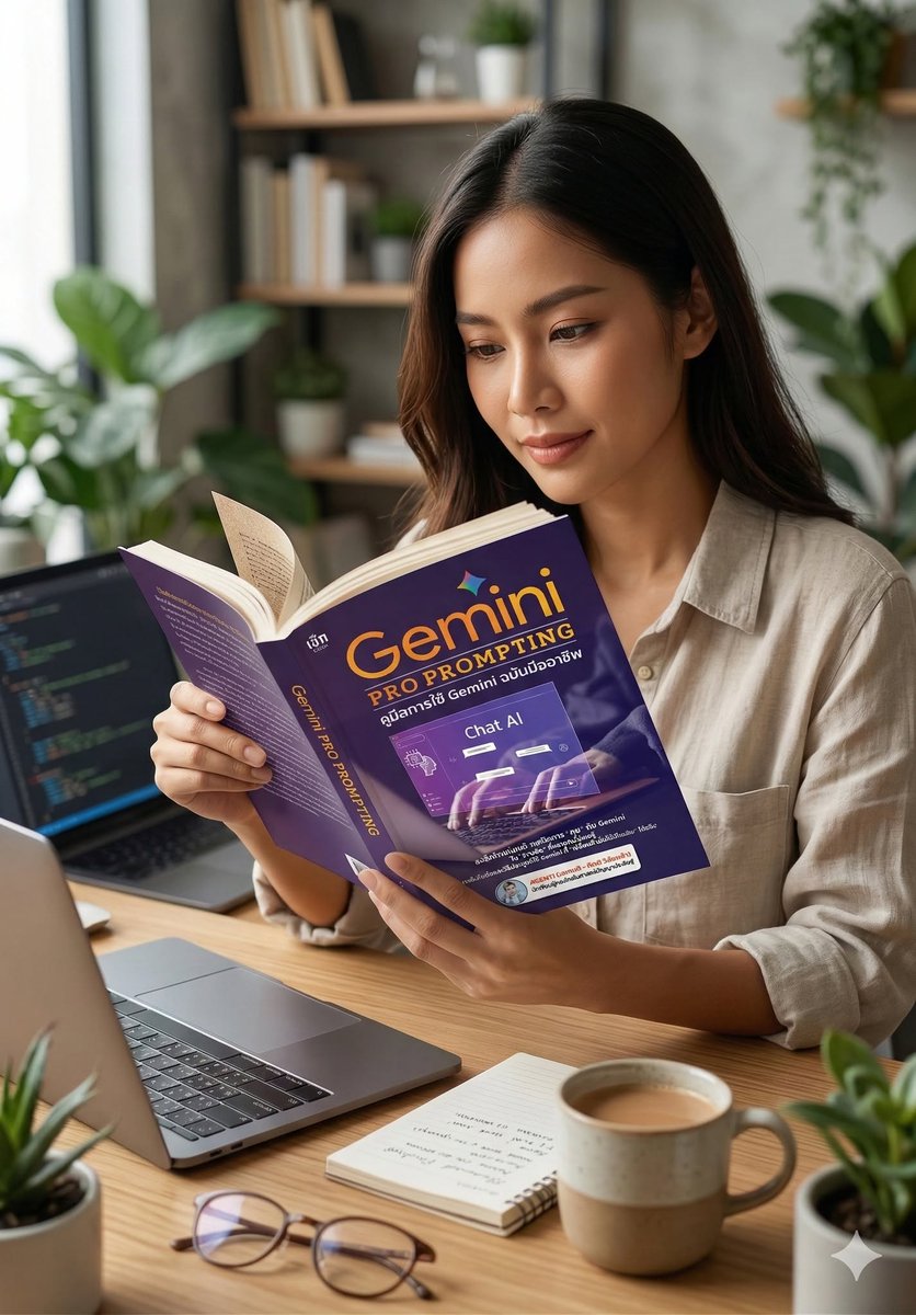 Sunyabooks's tweet photo. ใช้ AI ให้เก่งกว่าเดิม ด้วยเทคนิคระดับมืออาชีพ!
📷 Gemini PRO Prompting
คู่มือการใช้ Gemini ฉบับมืออาชีพ ที่จะพาคุณเข้าใจวิธี “คุยกับ AI” ให้ได้ผลลัพธ์ที่ดีที่สุด
ภายในเล่มคุณจะได้เรียนรู้ https://t.co/ZOKCFvhI0j