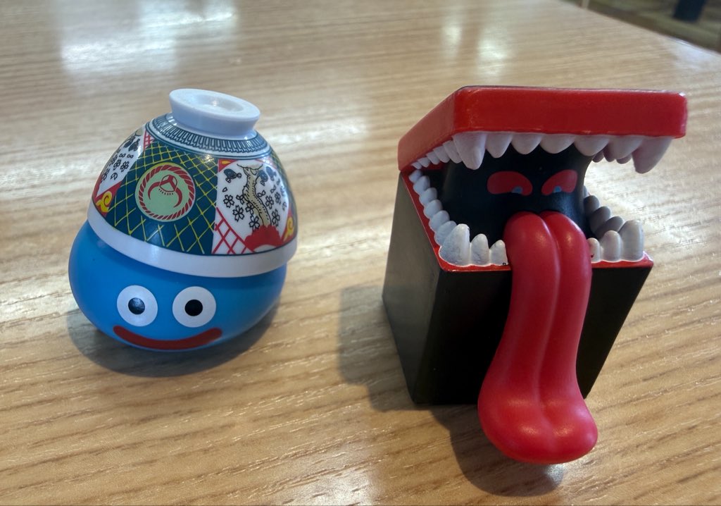 TmkNess's tweet photo. ドラクエの吉野家コラボ行ってきた！
フィギュアかわいい！！！！！
美味しいけど1人では2軒回るのが限界だ。。😵笑 https://t.co/T3ZCTG4gPL