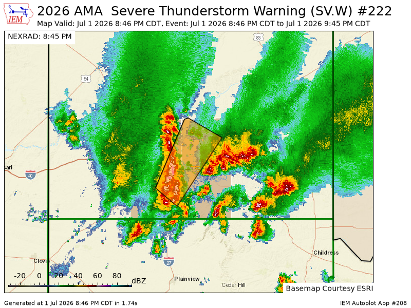 SCStormChasers's tweet photo. AMA issues Severe Thunderstorm Warning [wind: 60 MPH (RADAR INDICATED), hail: 0.88 IN (RADAR INDICATED)] for Armstrong, Carson, Potter, Randall [TX] till 9:45 PM CDT https://t.co/oPkPGriKKa https://t.co/doKrUGyupZ