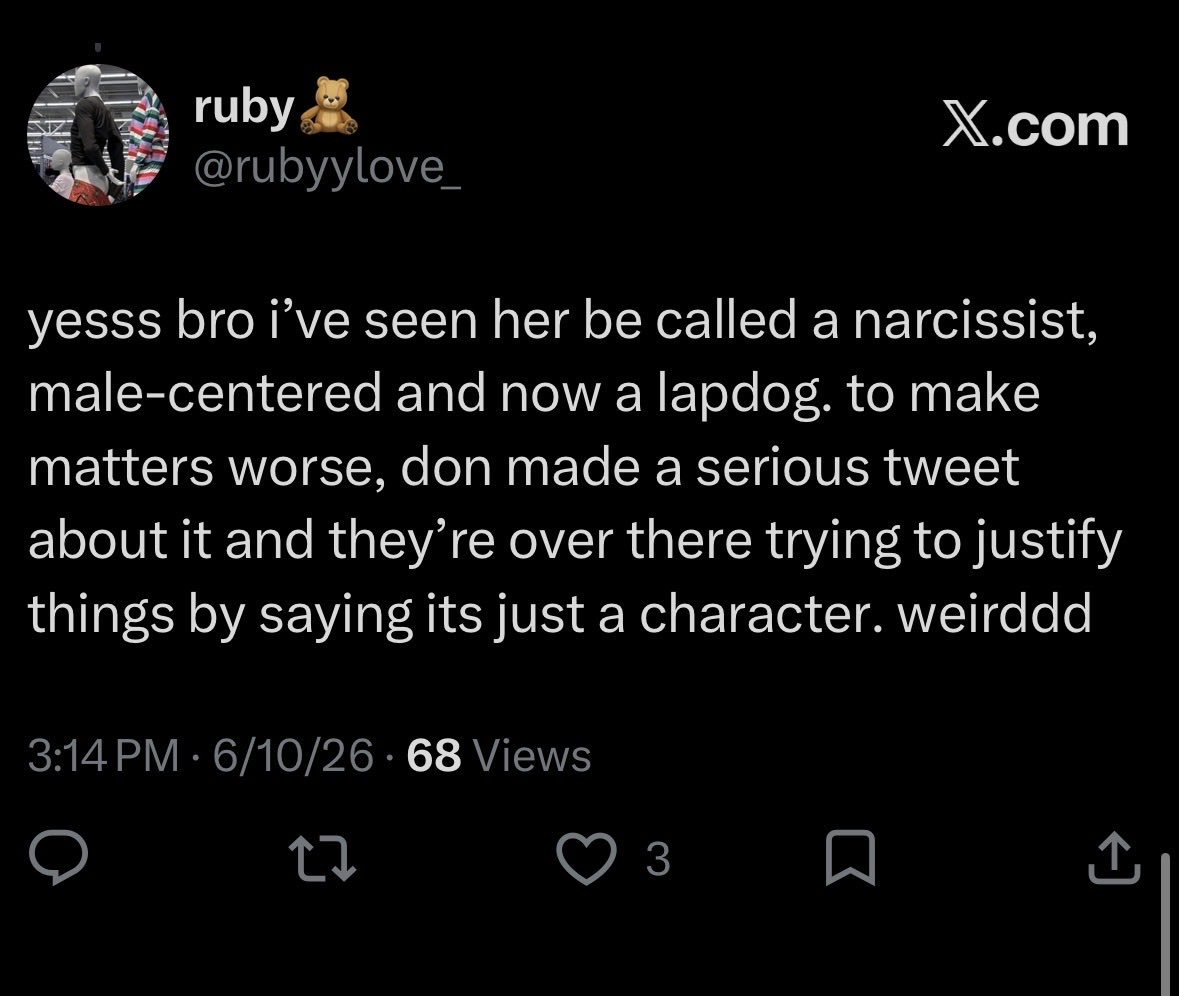 rubyylove_'s tweet photo. @lottienatslover and honestly you can go somewhere with that. i don’t play when it comes to that misogynistic shit. i’m just not about to sit here and make artists feel uncomfortable/scared when katie said doesn’t care and to stop doing that. https://t.co/g0dNZE6SWi