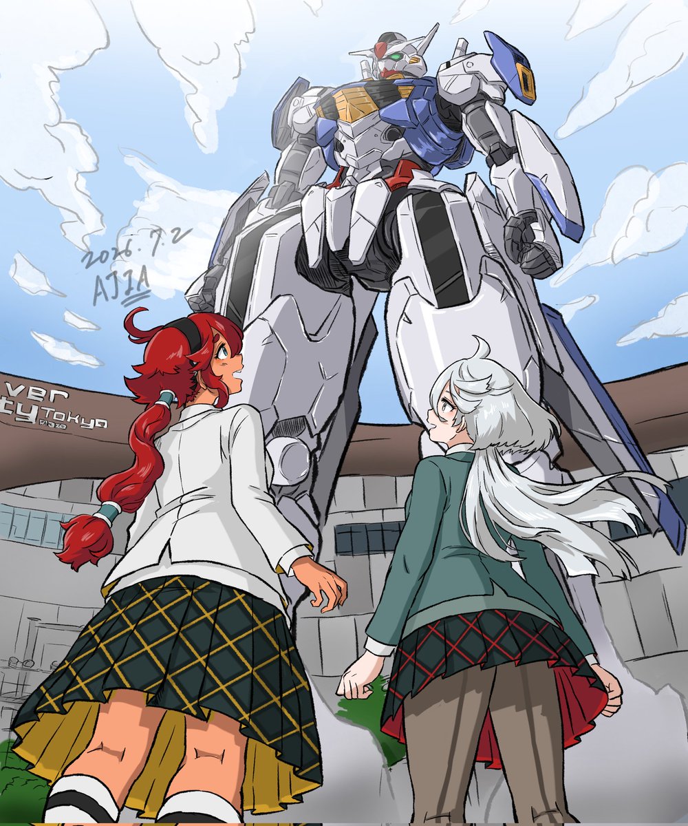 BlackTea_AJIA's tweet photo. ガンダムの呪いがないこの世界で、 
あなたたちの幸せに、
目一杯の祝福を。 

完結3周年おめでとうございます！🎉 
台場エアリアル（※妄想です）

#水星の魔女
#G_Witch
#スレミオ https://t.co/pVzBel14p3