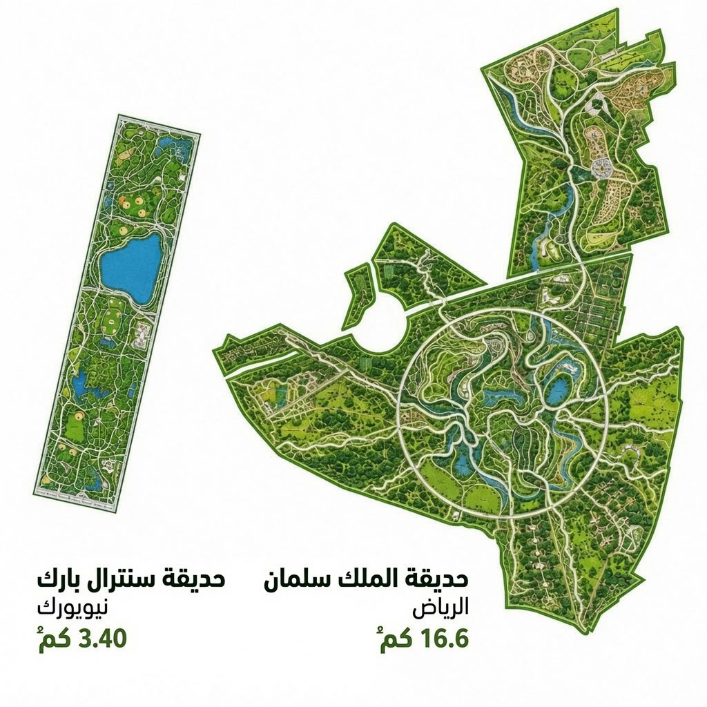karemhamd92's tweet photo. الرياض تحتضن أكبر حديقة حضرية في العالم 🌳
حديقة الملك سلمان بمساحة تعادل خمسة أضعاف سنترال بارك في نيويورك، ليست مجرد حديقة.. بل وجهة عالمية جديدة تعكس مستقبل الرياض وجودة الحياة فيها #الرياض_الخضراء 🌱 https://t.co/eMnEDm8Nga