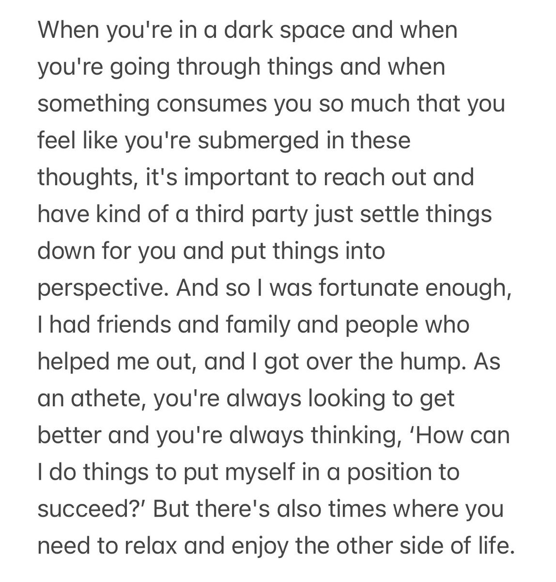 Derek_Lee27's tweet photo. Beautiful statement from A.J. Greer on mental health and his own personal experiences:

#FlyTogether https://t.co/HffxMouUKy