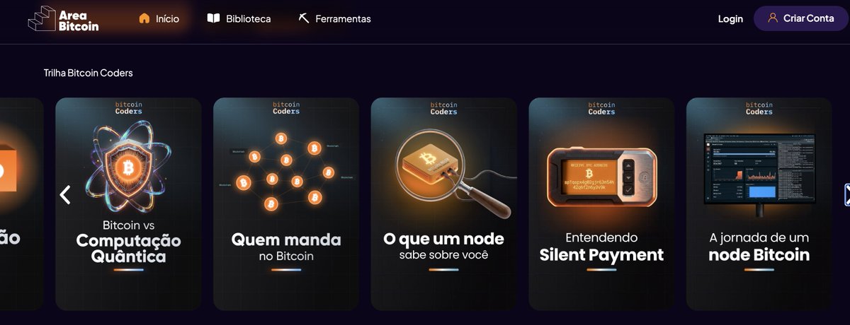 bitcoin_coders's tweet photo. Todos os 12 cursos do Bitcoin Coders estão na plataforma da @areabitcoin. São mais de 22h de aulas técnicas sobre Bitcoin, online e de graça para você aprender. Não precisa fazer login, é só entrar e assistir.
 https://t.co/yOih9o110q https://t.co/85AUoy1T9E