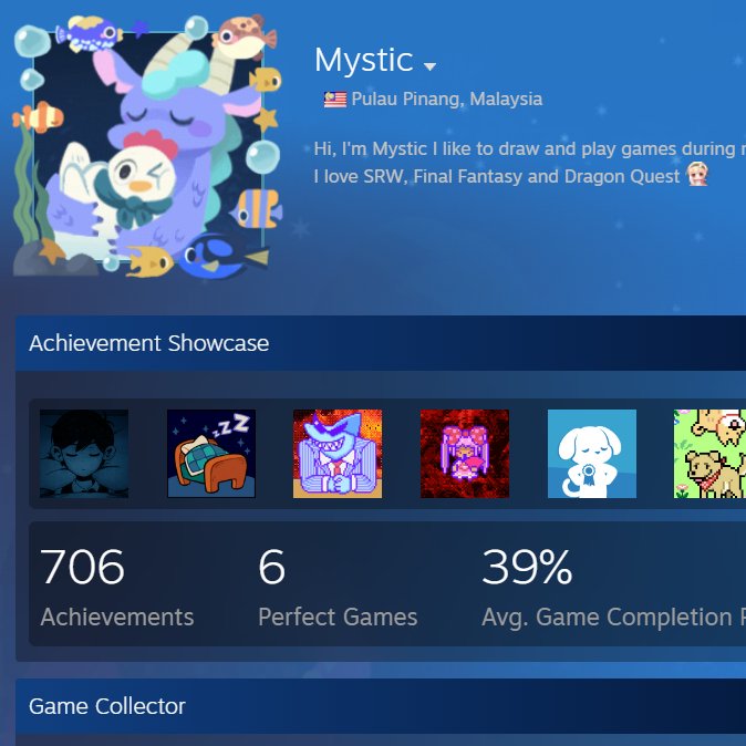 SmollCuteFenne's tweet photo. Best steam profile layout ever, I love this dorago,. so much https://t.co/9ULpzzHrsY