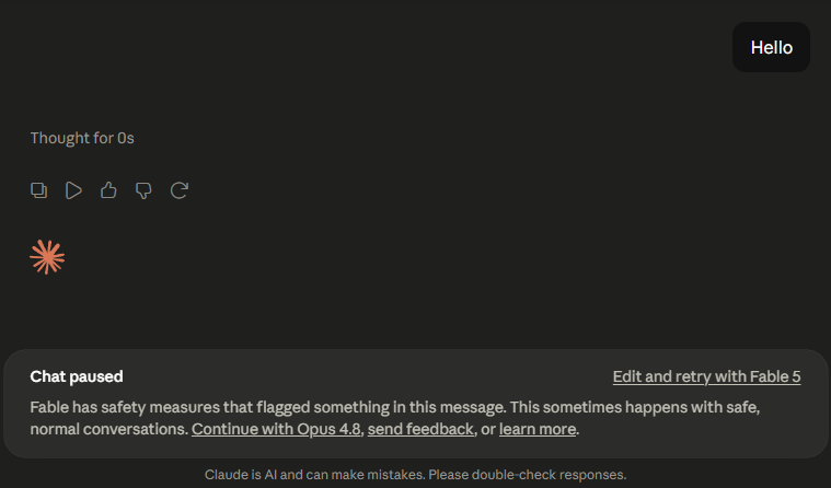 EatsFans's tweet photo. You cannot make this up. Glad i switched to GLM 5.2 earlier https://t.co/Bg3m9w28Y2