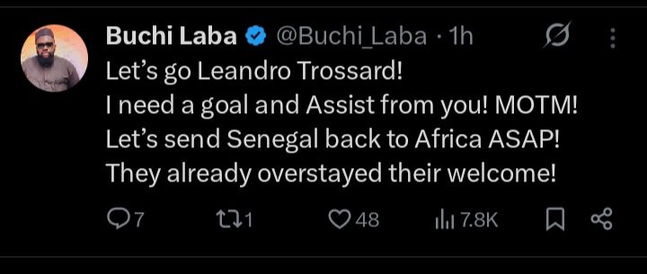 _mystic26's tweet photo. @Buchi_Laba Some journalists who pretend to understand football are actually in the wrong career.
I really wonder who sits and analyses football with people like you without getting bored. https://t.co/YbSoHW1kyE