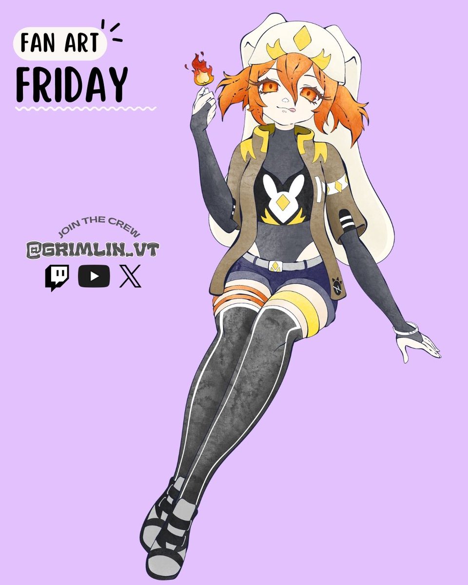 Grimlin_VT's tweet photo. For this week's Fan Art Friday we have @ninoaivt. I had a blast drawing her, I knew the exact pose I wanted for this adorable bunny, and I hope I did her justice! https://t.co/NLo4cPgtVu