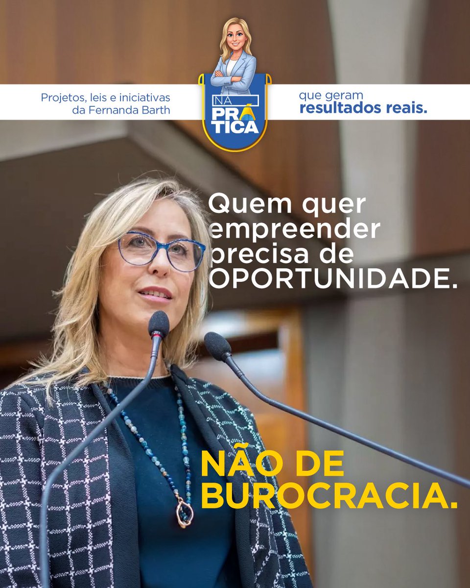 fernandabarth's tweet photo. Quando estive à frente da Secretaria de Desenvolvimento Econômico, Turismo e Eventos, minha meta era clara: tirar o peso do Estado das costas de quem produz.

Porque quem quer empreender precisa de oportunidade, não de burocracia.

Com menos entraves, mais crédito e processos mais simples, os resultados aparecem: empresas abertas, empregos gerados e a economia girando.

É assim que eu acredito na política: com liberdade, coragem e resultado na prática!