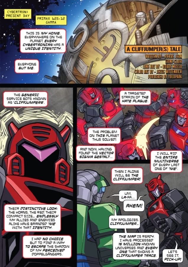 BotCon's tweet photo. It started at BotCon last year. A comic that officially changed the Sunbow Universe forever. Or did it? Check out "A Cliffjumper(s) Tale" right now and then stay tuned for a sneak peak tomorrow in to the fiction accompanying the BotCon 2026 single figure exclusives Ricochet and Avatar Megatron, available now for purchase!

https://t.co/QL1BqCLw8M