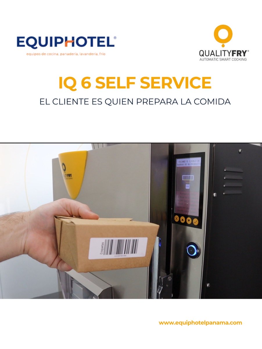 EquiphotelP's tweet photo. ¿Y si tu cocina pudiera atender sola? 🍟
Con la iQ 6 Self Service, tus clientes disfrutan de una experiencia de autoservicio rápida, segura y sin humos. Menos costes operativos, más eficiencia y una nueva forma de vender. #qualityfry #equiphotelpanama💙 https://t.co/p5051wCVhV