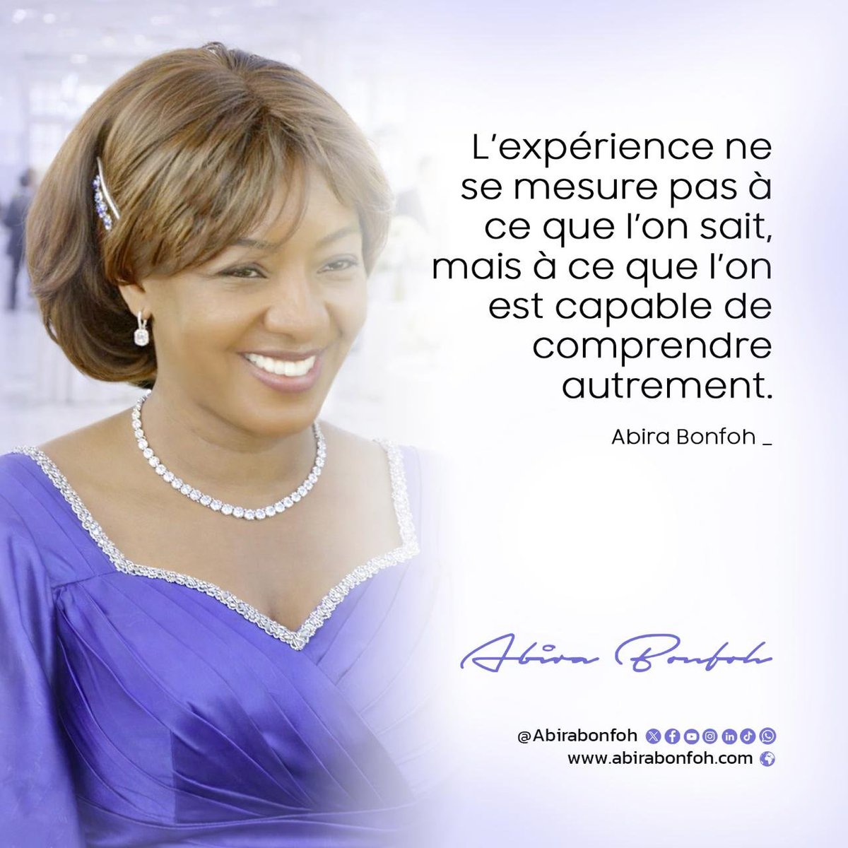 AbiraBonfoh's tweet photo. 1/..
Nous vivons à une époque où l'information est #accessible à tous. Ce qui fait désormais la différence, ce n'est plus ce que l'on #sait mais ce que l'on #choisit d'en #faire.
L'expérience n'est pas une accumulation de connaissances. À mon avis, c'est la capacité à prendre des https://t.co/z3ipCe6Ze1