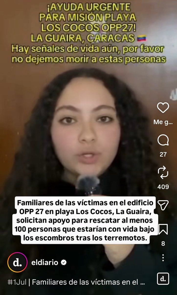 TAMARA_SUJU's tweet photo. #Venezuela: 1 de Julio.  Ahora, 5:18 PM.  MAS PERSONAS CON VIDA‼️

📌 EDIFICIO OPP 26. PLAYA LOS COCOS. Se escuchan Silbidos. Piden maquinas para levantar vigas. 

📌Misma residencia, OPP 26, Torre B, piso 9, PLAYA LOS COCOS. Madre con dos niñas, una de 9 meses y otra de 5 años. A las 2 les ha estado dando pecho. Esta muy debil. 

📌Edificio OPP 27. PLAYA LOS COCOS. Hay al menos 100 personas CON VIDA según el video e informacion‼️

📌Residencias AGUA MARINA, Sector 15 Letras.  Hay 2 personas con vida. Dejan contacto telefonico.