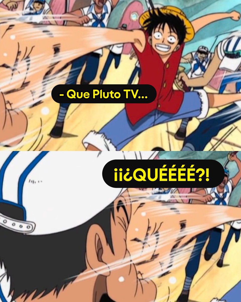 PlutoTVMX's tweet photo. Dice Luffy que él salta por mí 🏴‍☠️ 
#PlutoTV #OnePiece https://t.co/JIXtGzhxqU