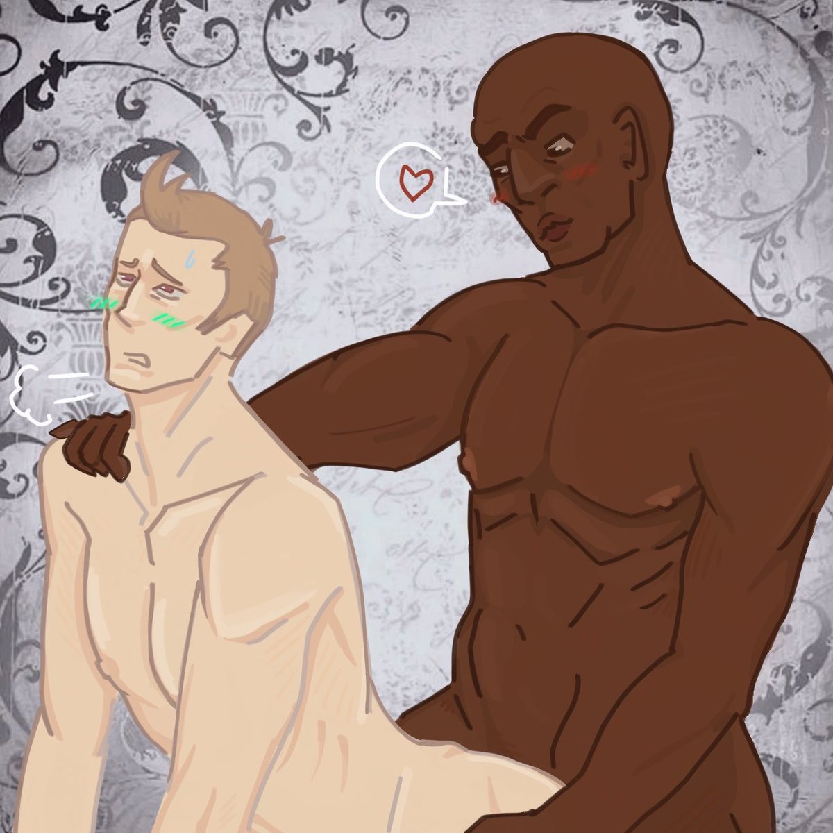 plz_iwantcod's tweet photo. I’m newgen guys don’t bully mehhh, also no dih cuz I hate drawing dih, sorry. Anyway look at shapesmith and Samsun lol, 
also my first time drawing a dark skinned character, any recommendations?😭 https://t.co/wjXBFR7wWL