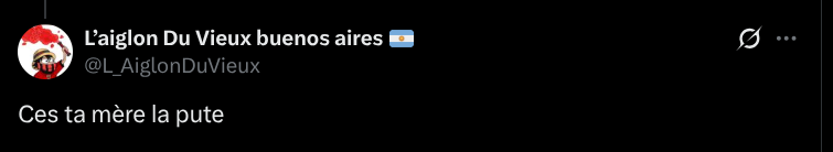 Maxzzz_33's tweet photo. Petit bonus @L_AiglonDuVieux 🤡

Finalement tes tweets en réponses a des mecs auraient bien pu faire avancer ce thread, oublie pas que t'es pas argentin mais français aussi. https://t.co/wPwOlxvKeO